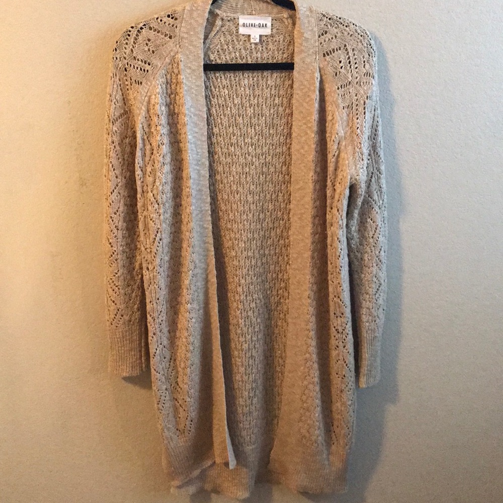 Knit long cardigan
